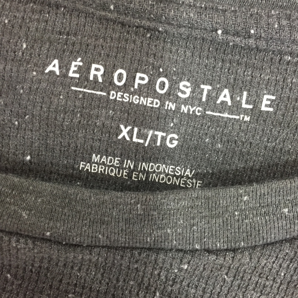 Aeropostale XL Shirt Gray Long Sleeve Crew Neck - Picture 6 of 7